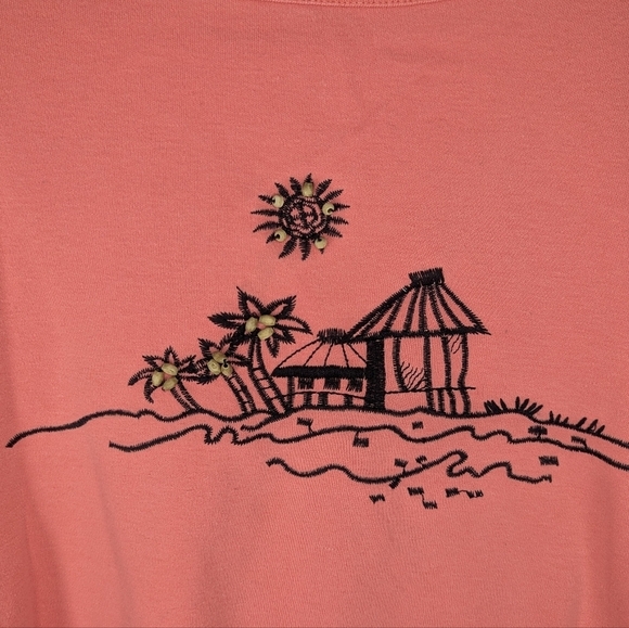 Vintage Palm Grove boho vacation beachy coastal Tshirt size woman's medium - Picture 2 of 4